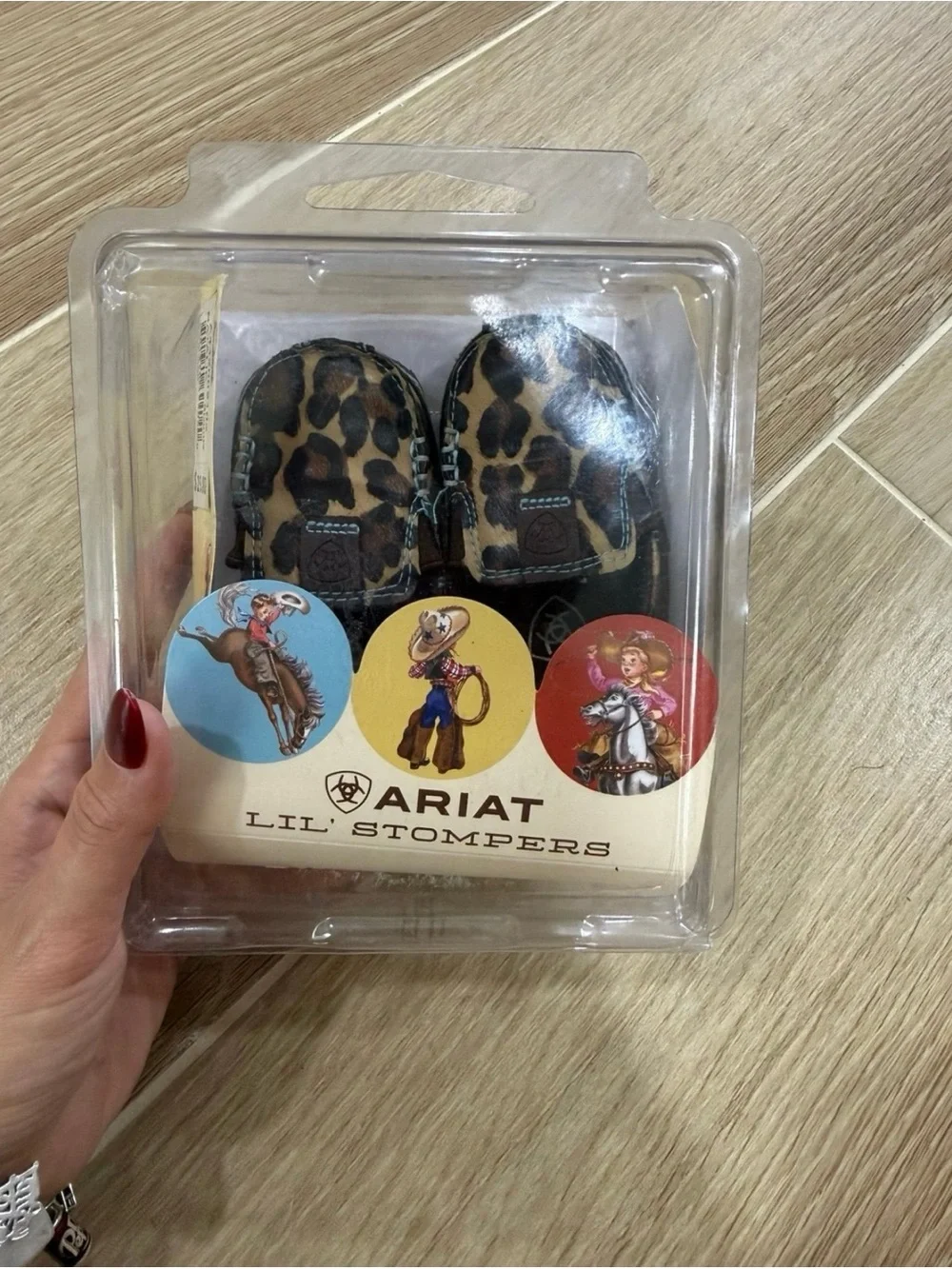 Ariat Kids' Lil' Stompers Leopard Moccasins - Brown Infant Size 2